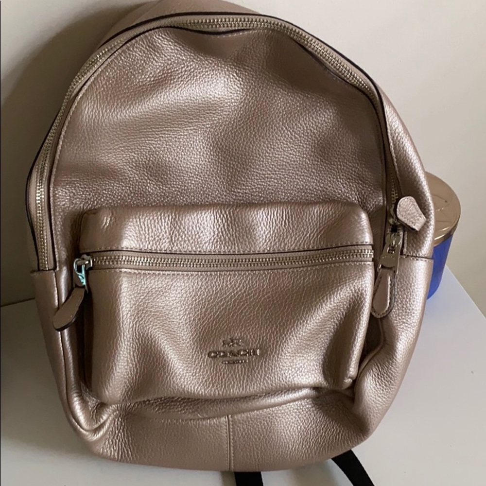 Rosegold Coach mini backpack